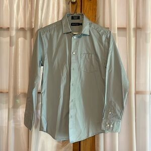 Nautica gray button-down, long sleeve shirt, boys size 16